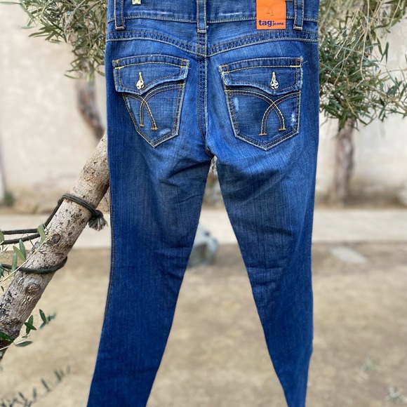 NW Tag+Jeans 🇺🇸 Made Distressed Skinny, Sz 30/34 - Picture 5 of 13